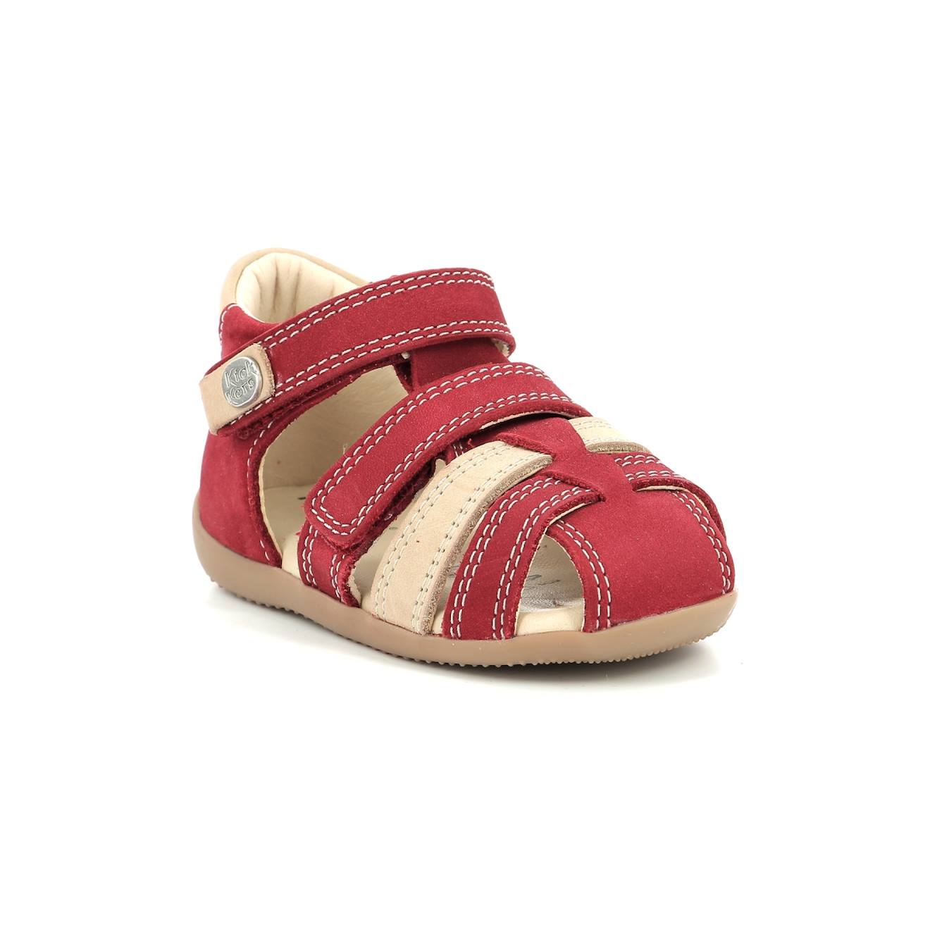 Kickers - Sandales Bipod Rouge Beige