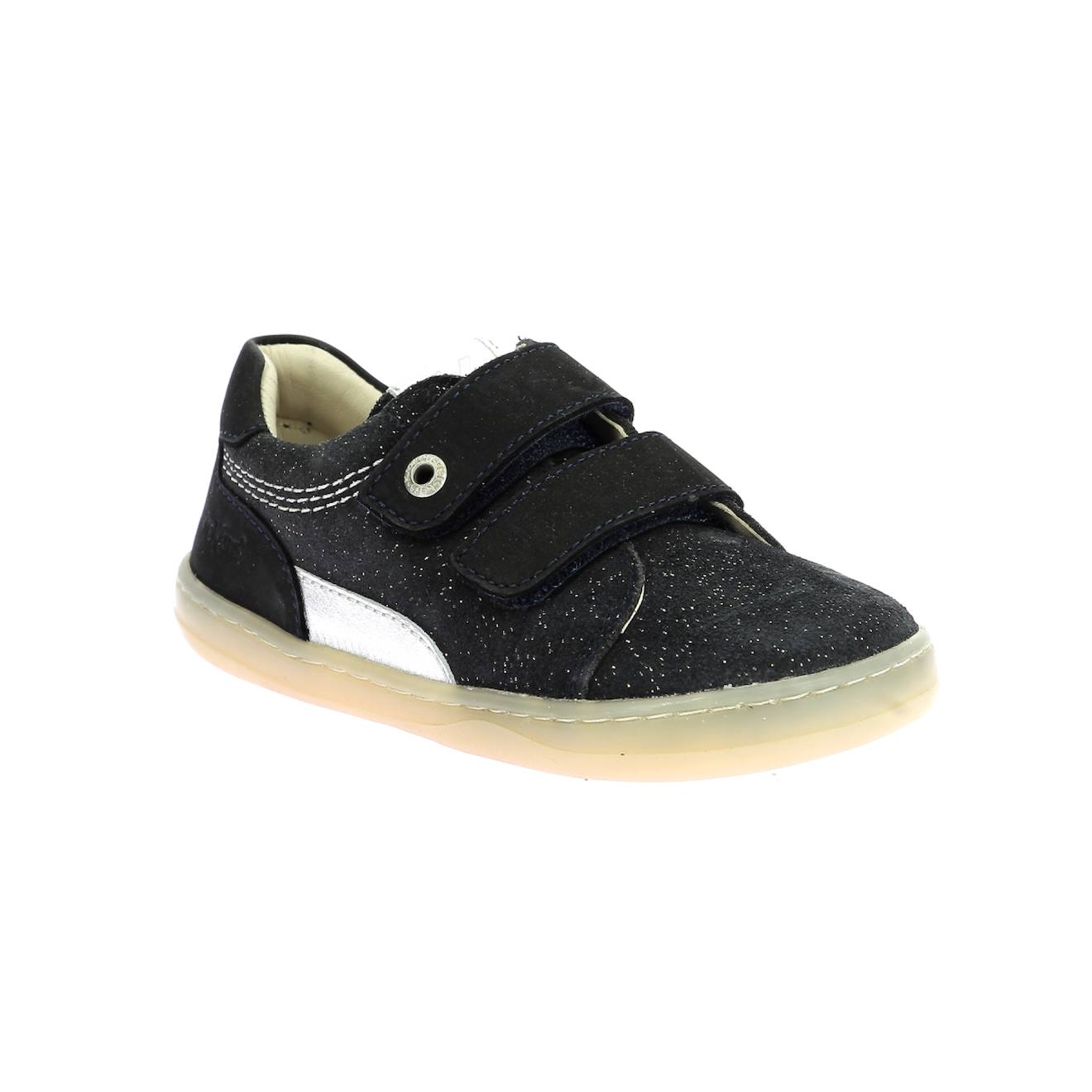 Kickers - Sneakers Basses Enfant Kickboost Marine Argent