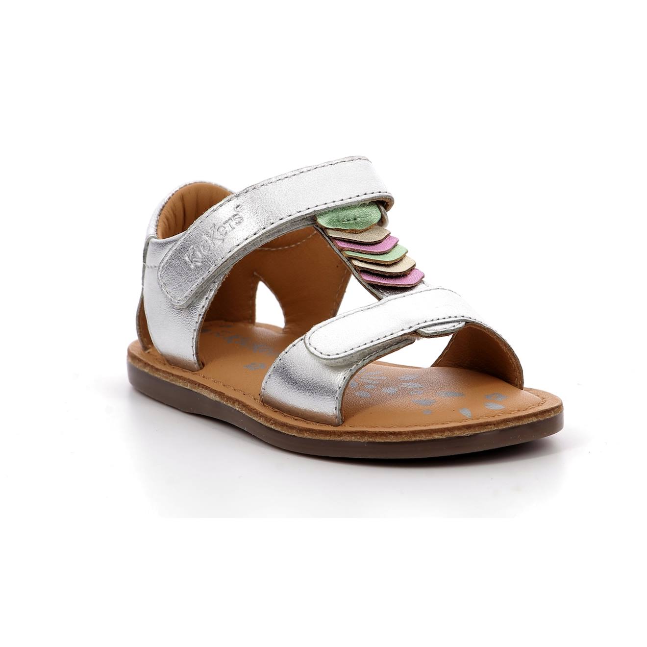 Kickers - Sandales Bébé Divazia Argent