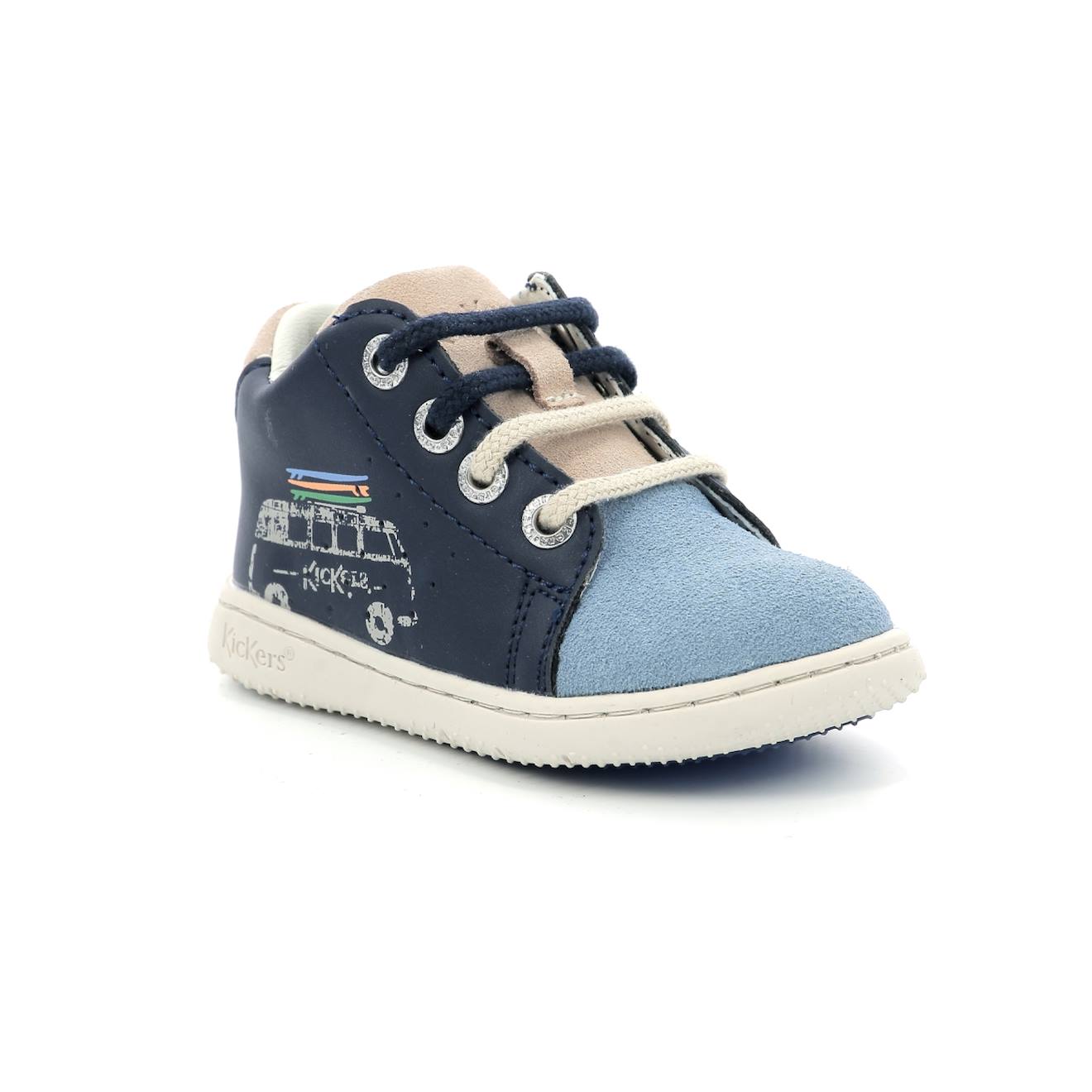 Kickers - Bottillons Bébé Kickblace Marine Van