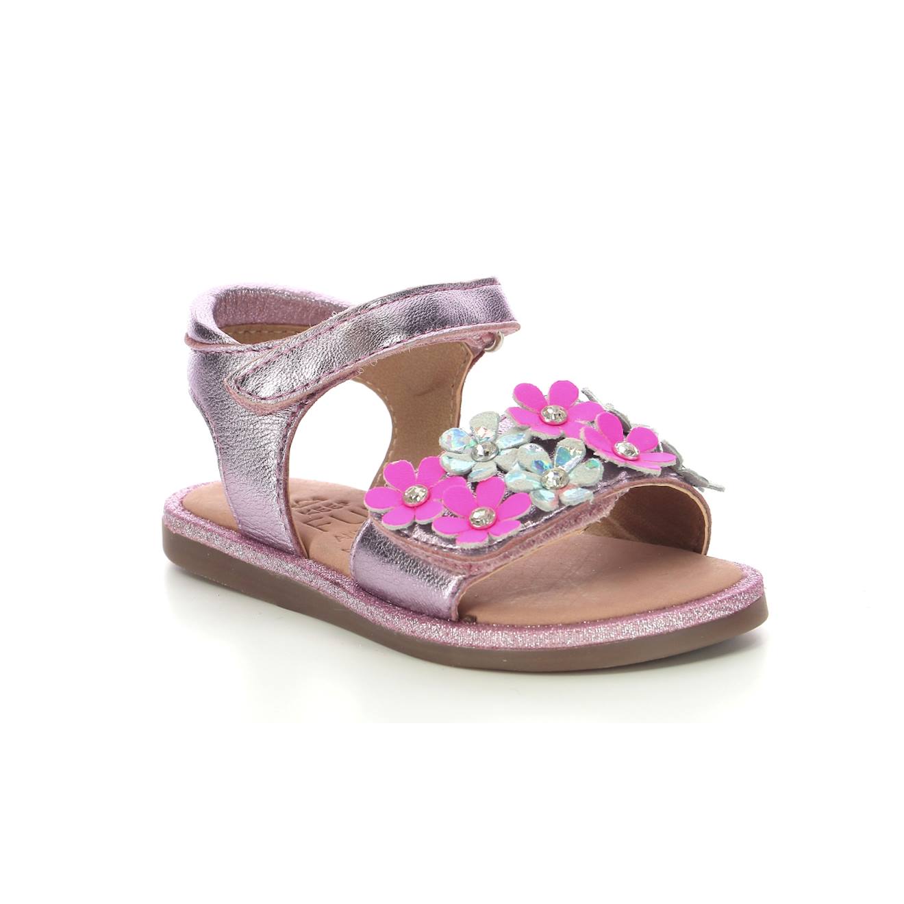 Sandales Bébé Parlotte Violet Lilas Metallise