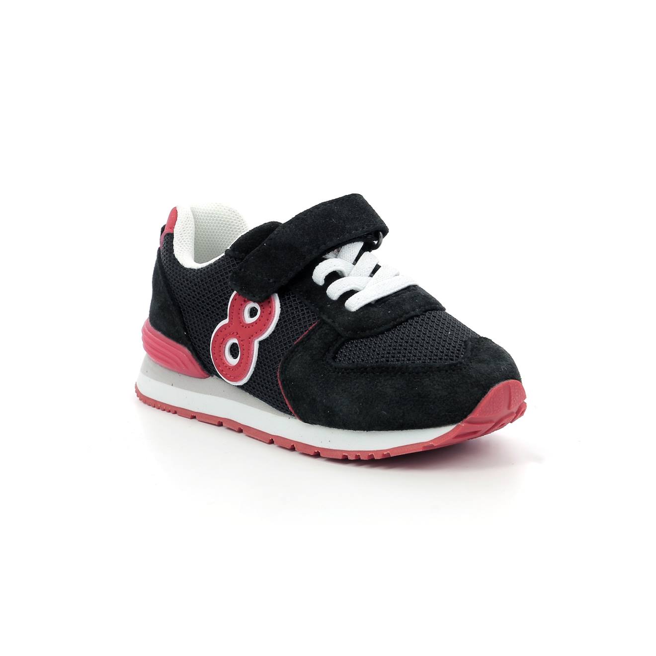 Sneakers Basses Enfant Snooklace Noir Rouge