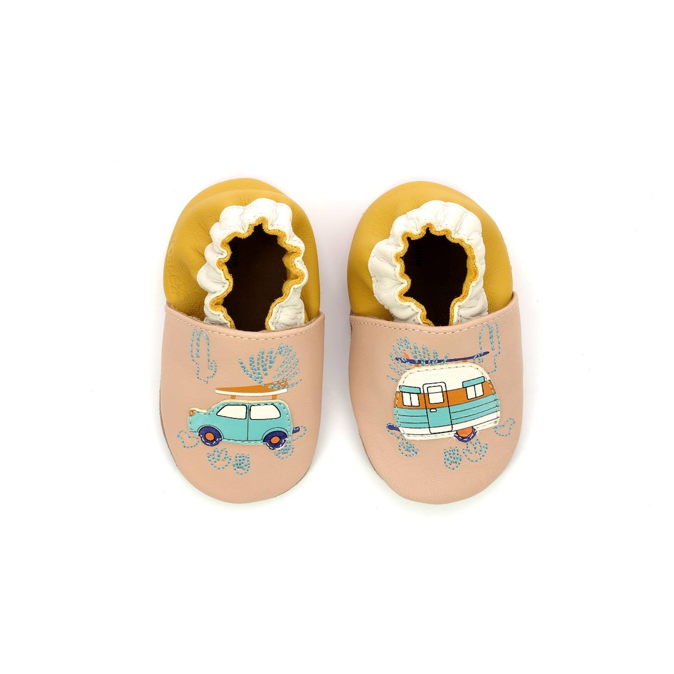 Chaussons Bébé Vintage Rest Beige Jaune