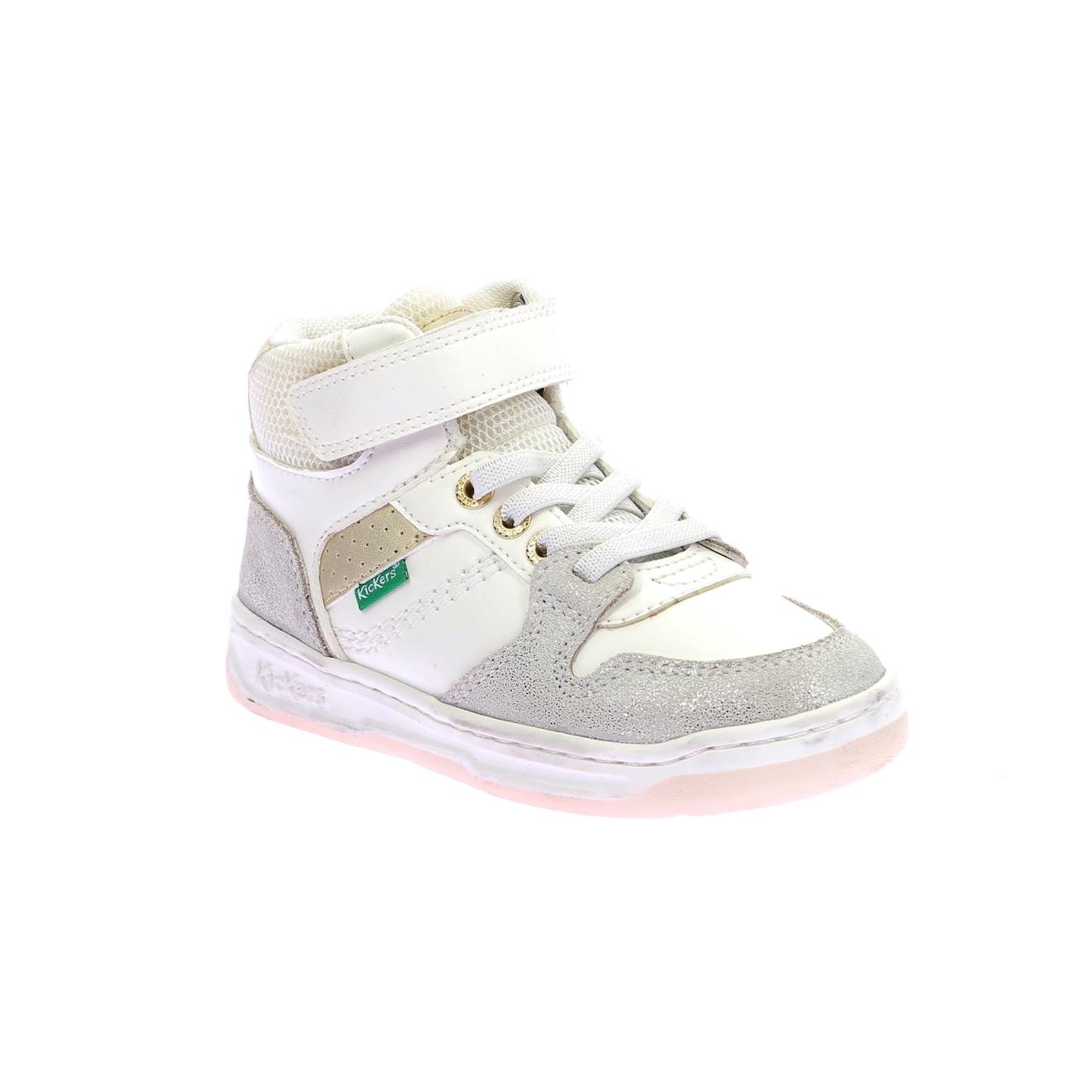 Sneakers Hautes Enfant Kickado Blanc Or