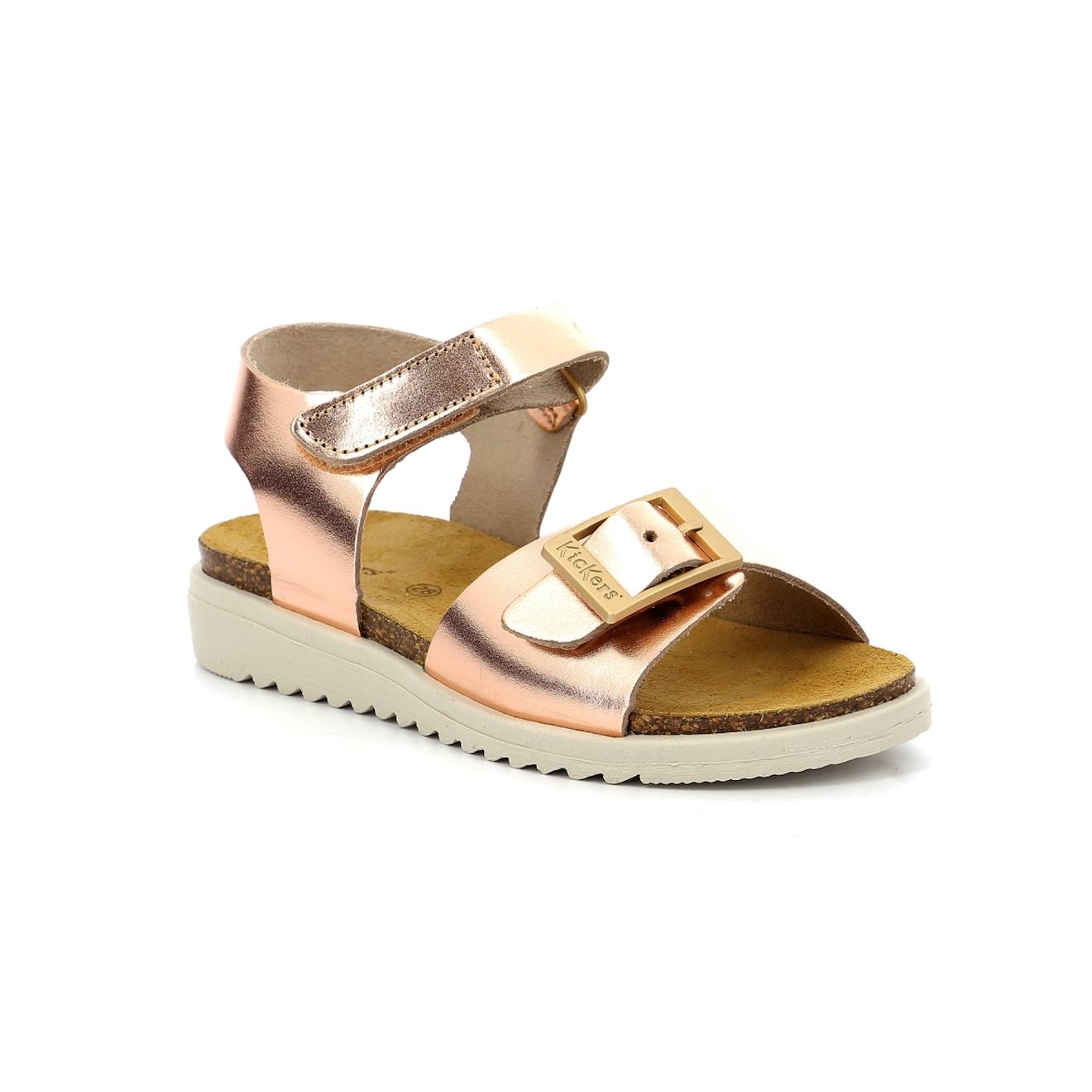 Kickers - Sandales Enfant Kick Alfa Rose Or