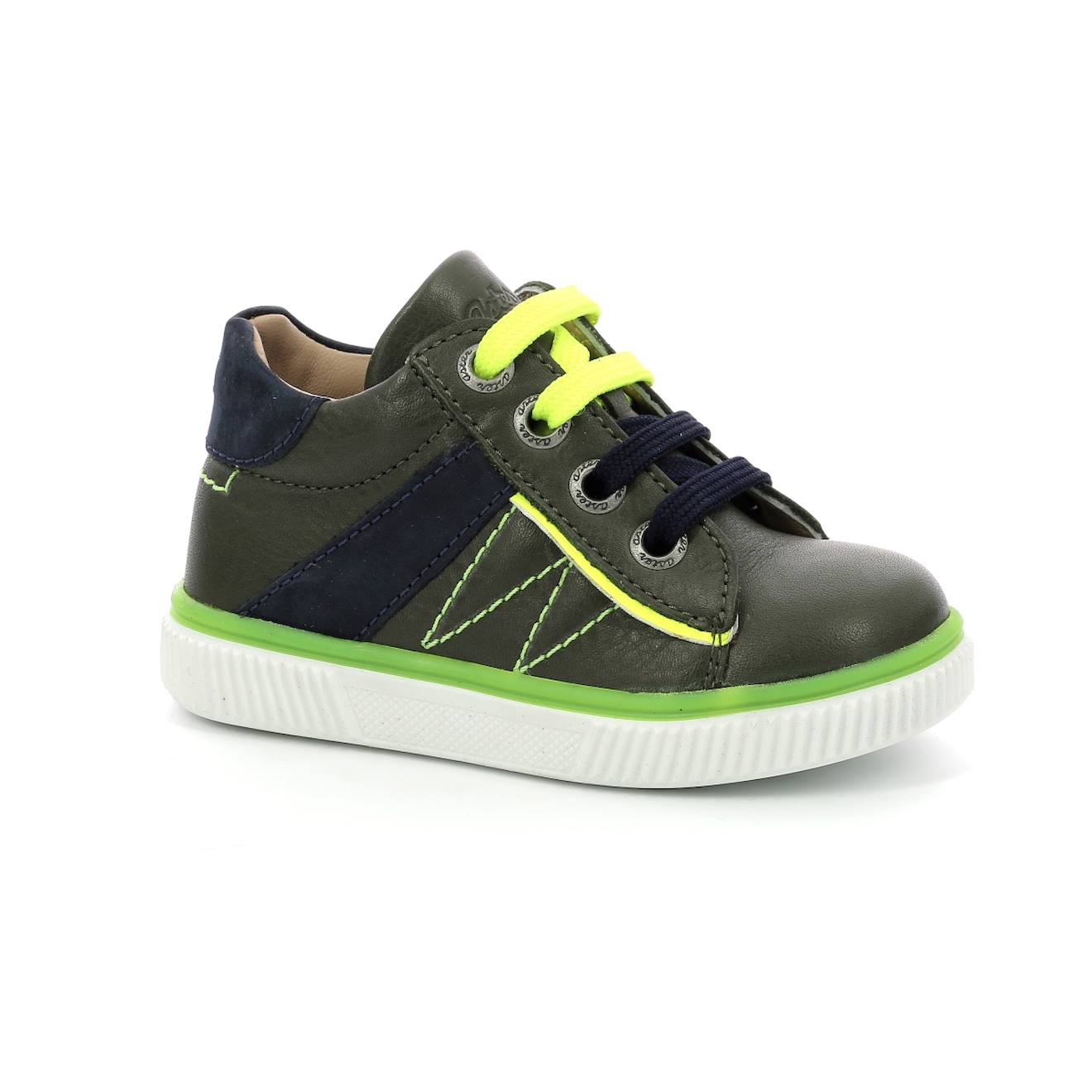 Sneakers Hautes Bébé Nantib Vert Fonce Marine Jaune