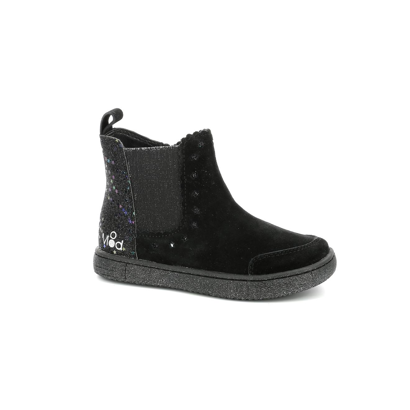 Boots Bébé Blanou Noir Glitter