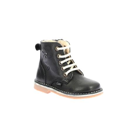 Bottillons enfant abotine Camel+Noir+Noir vernis 6 - vertbaudet enfant 