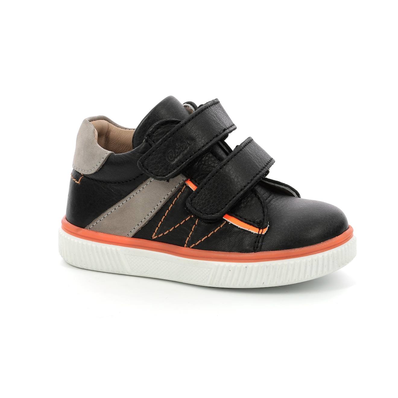 Sneakers Hautes Bébé Nanzo Noir Gris Orange