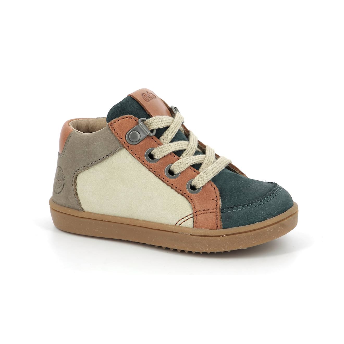 Sneakers Hautes Woucity Vert Beige Gris