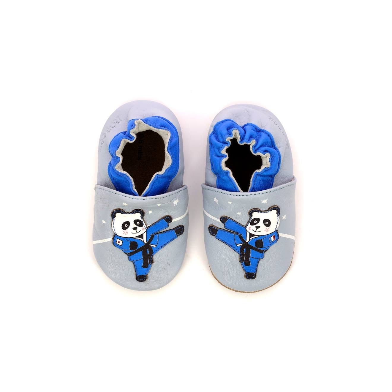 Chaussons Bébé Karate Panda Bleu