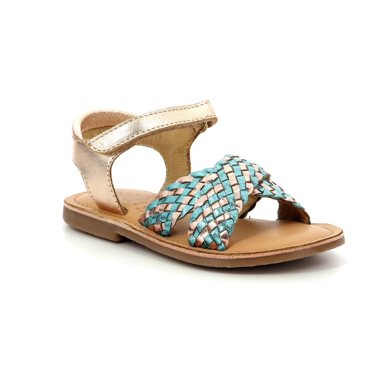 Sandales Enfant Canibraid Rose Or - Turquoise