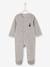 Pyjama bébé velours dos fantaisie ouverture naissance Oeko-Tex® gris chiné 5 - vertbaudet enfant 