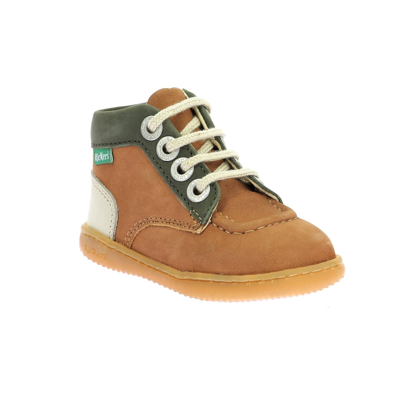 Kickers - Bottillons Bébé Kickiconic Camel Beige