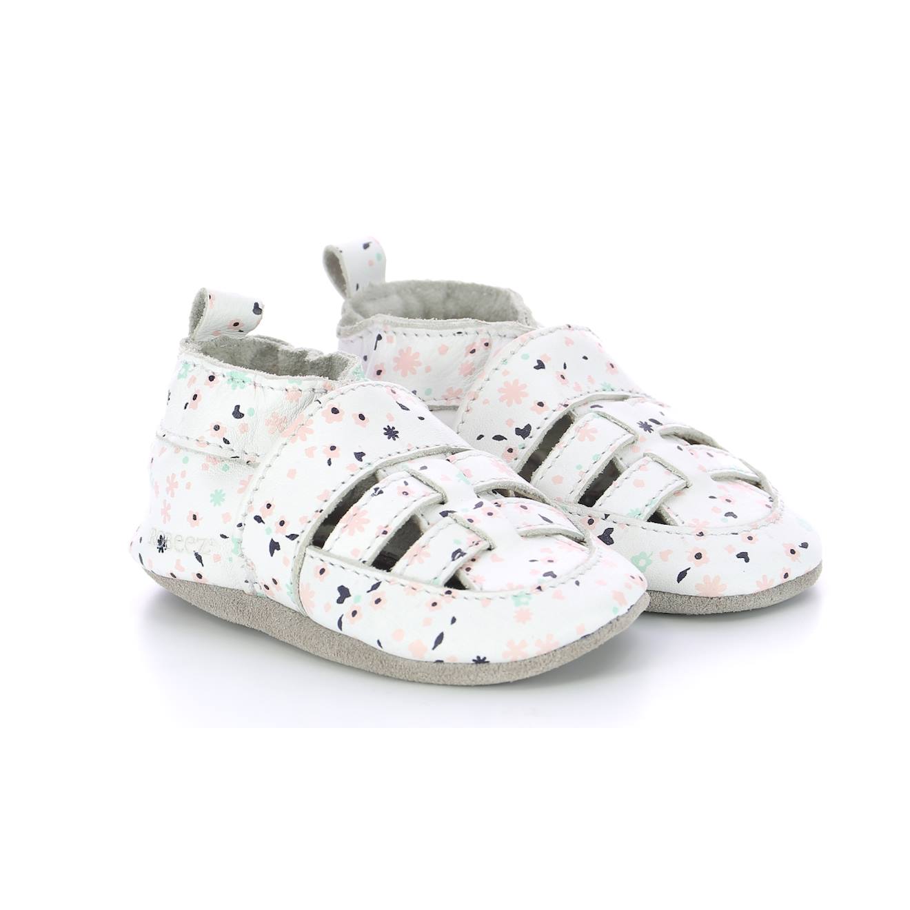 Salomés Bébé Sandiz Blanc Fleurs