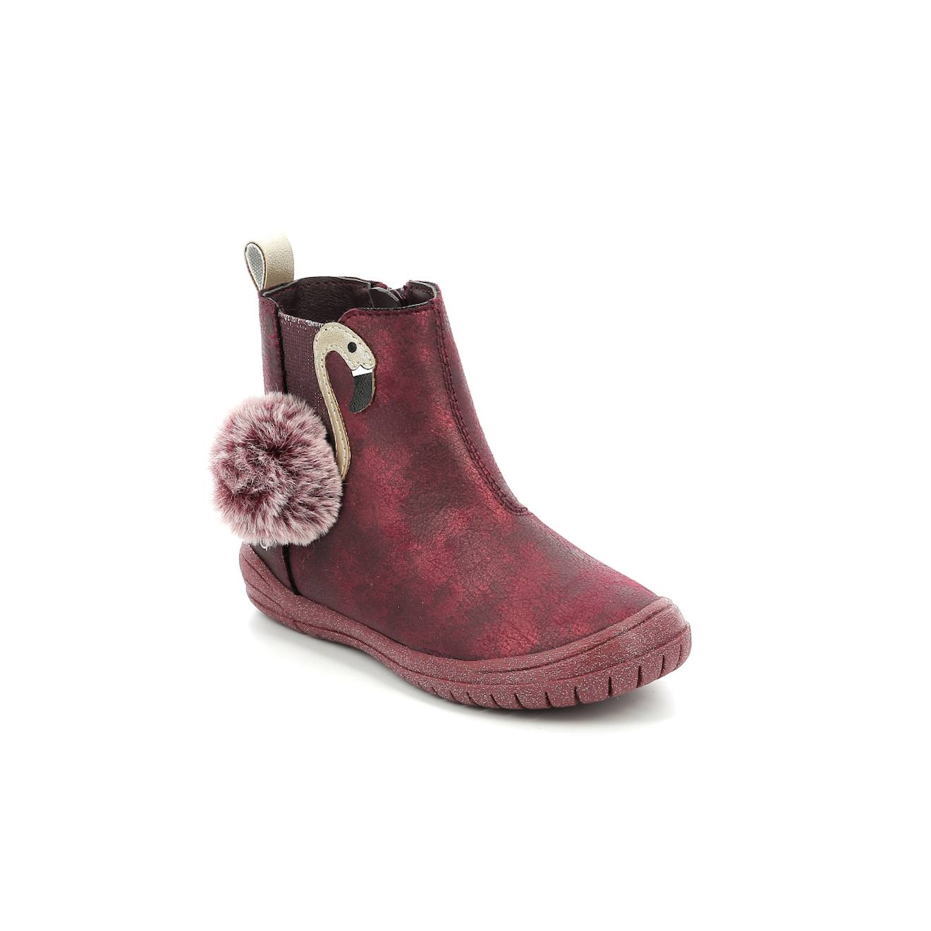 Boots Enfant Fiany Bordeaux Metalise