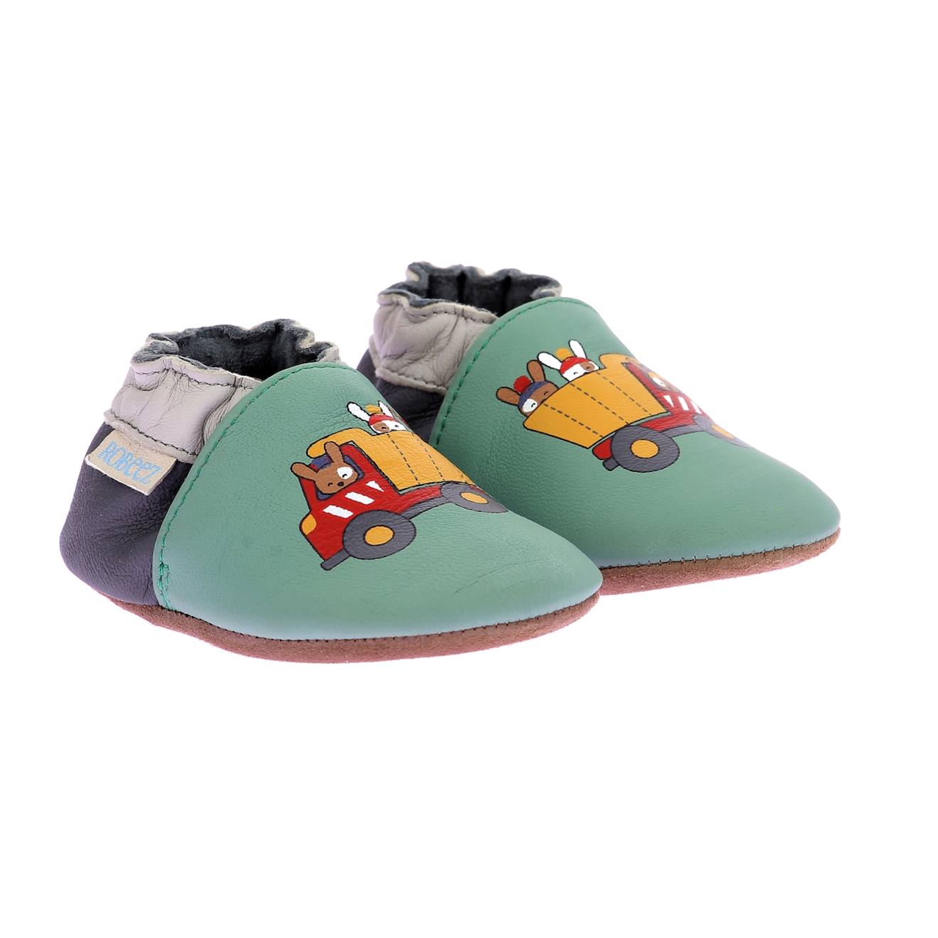 Chaussons Playing Yard Vert Gris 31$