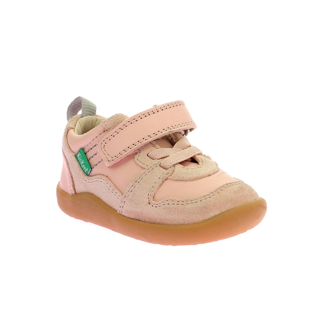 Kickers - Sneakers Basses Bébé Kickfreshi Rose Clair