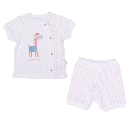 Bébé-Ensemble t-shirt et short bébé en coton bio girafe