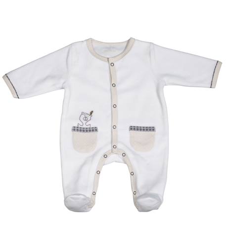 Bébé-Pyjama bébé à manches longues en velours - timouki