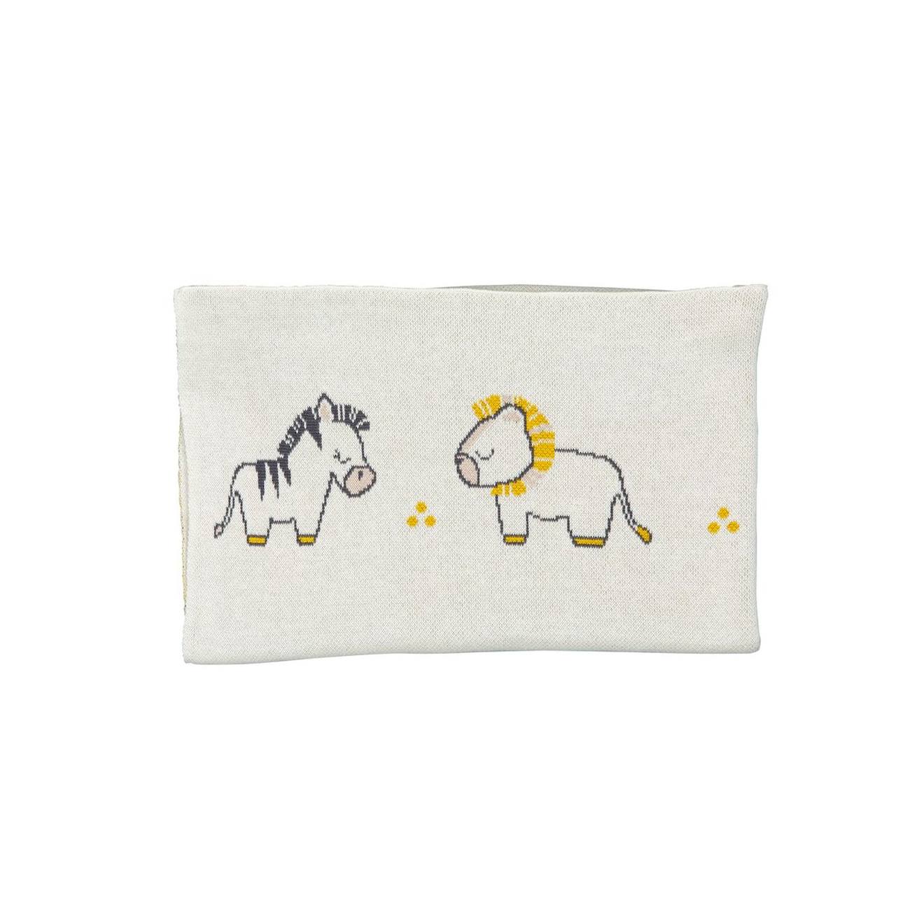 Couverture Maille En Coton Beige