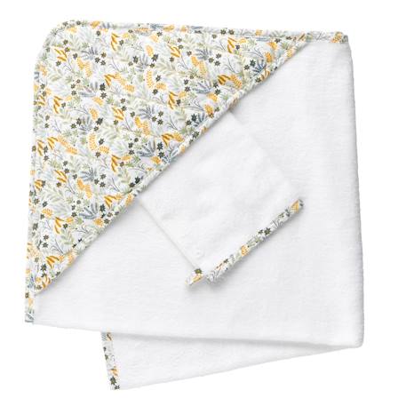 Cape de bain et gant en coton - promenons nous  - vertbaudet enfant