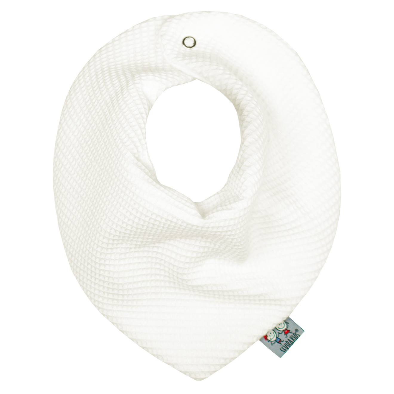 Bavoir Bandana En Nid D'abeille Écru