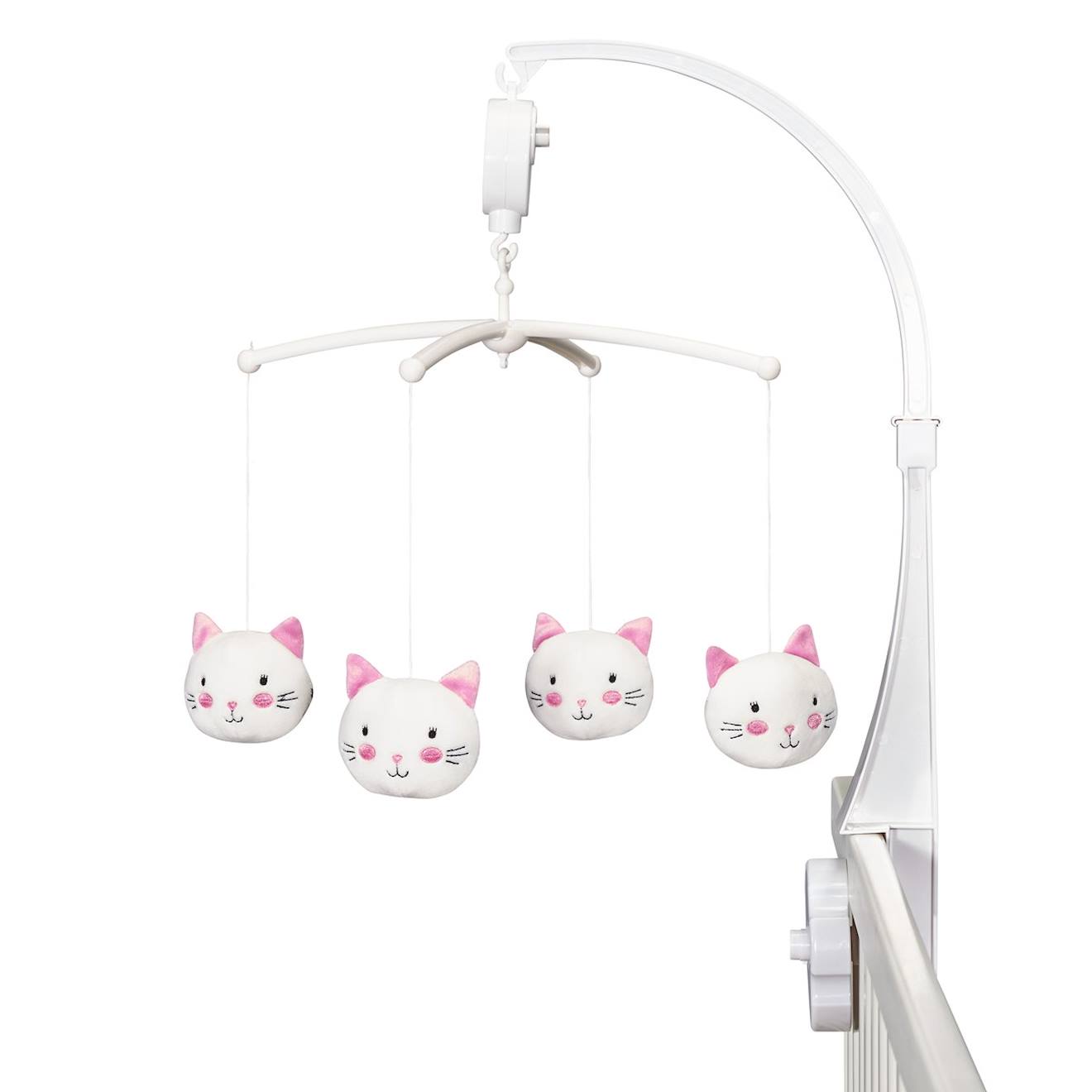 Mobile Musical Bébé En Polyester Blanc
