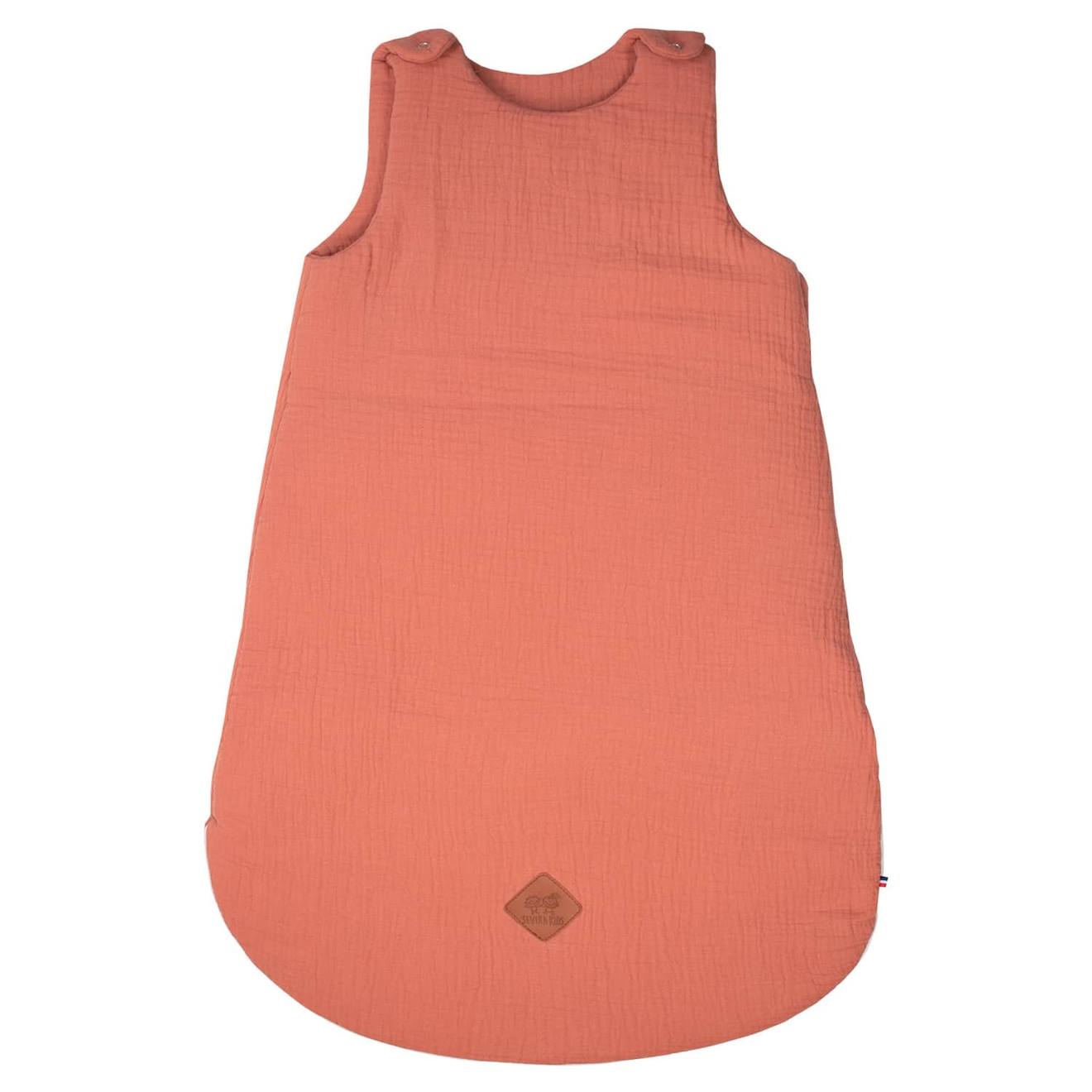 Gigoteuse Sans Manches En Gaze De Coton Jeanne Terracotta