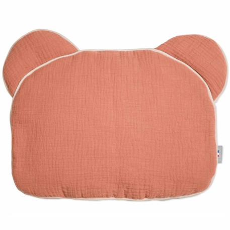 Oreiller bébé plat ourson en gaze de coton jeanne Beige+Blanc+Camel+Écru+Gris clair+Terracotta+Vert de gris+Vieux rose 30 - vertbaudet enfant 