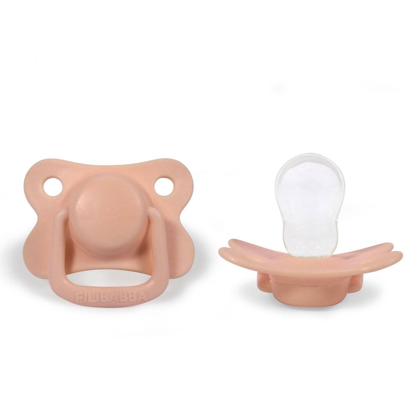 Filibabba - Lot De 2 Sucettes Anatomique En Silicone Pêche