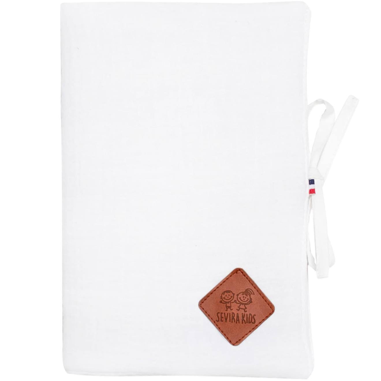 Protège Carnet De Santé En Gaze De Coton Jeanne Blanc
