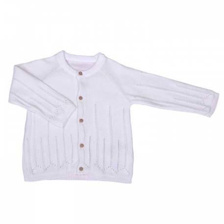 Bébé-Gilet bébé en tricot de coton bio luna