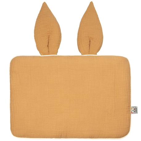 Oreiller plat lapin en gaze de coton jeanne Beige+Blanc+Blanc à pois or+Bleu+Camel+Écru+Gris clair+Terracotta+Vert de gris 24 - vertbaudet enfant 