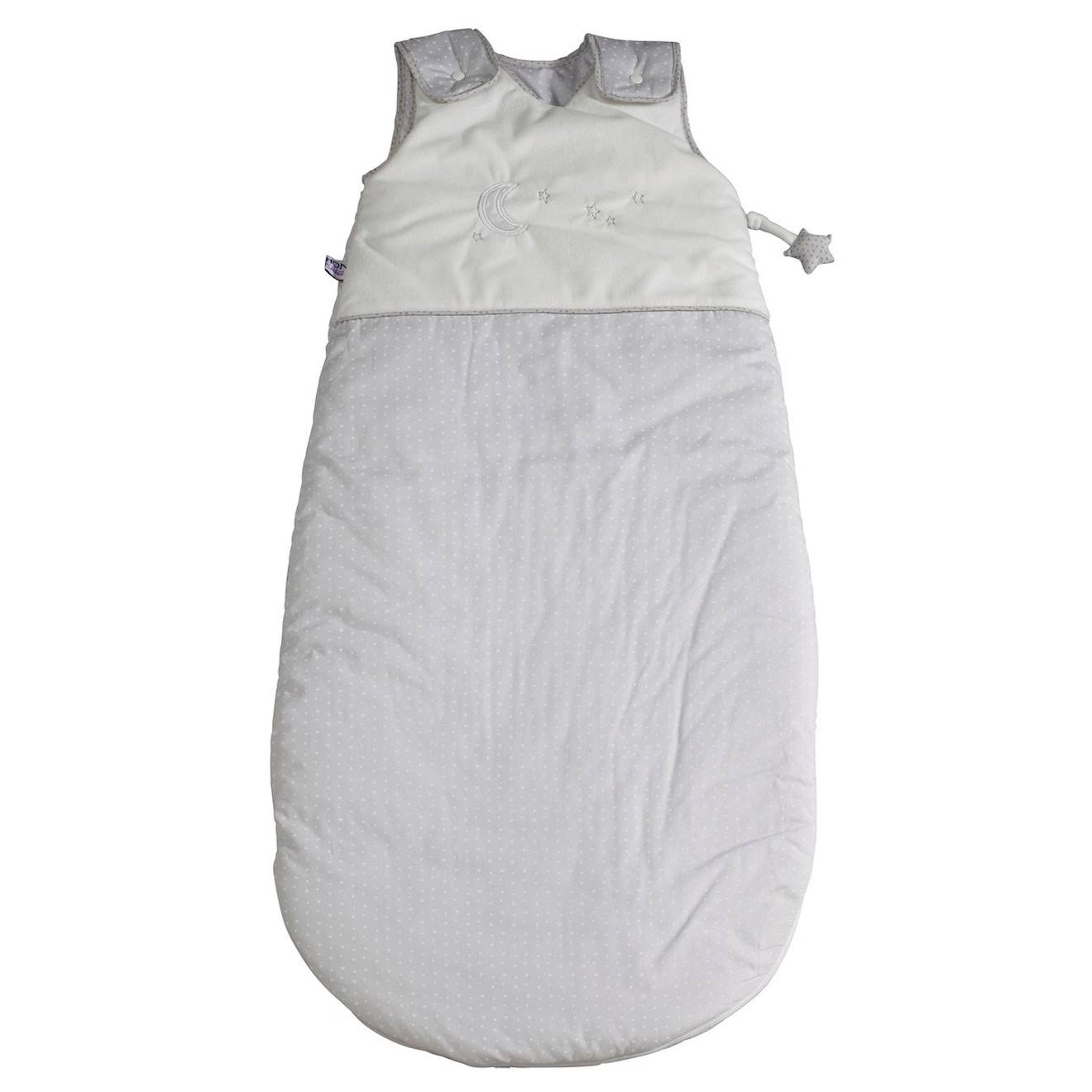 Gigoteuse Bébé Brodée En Coton - Celeste Gris/blanc