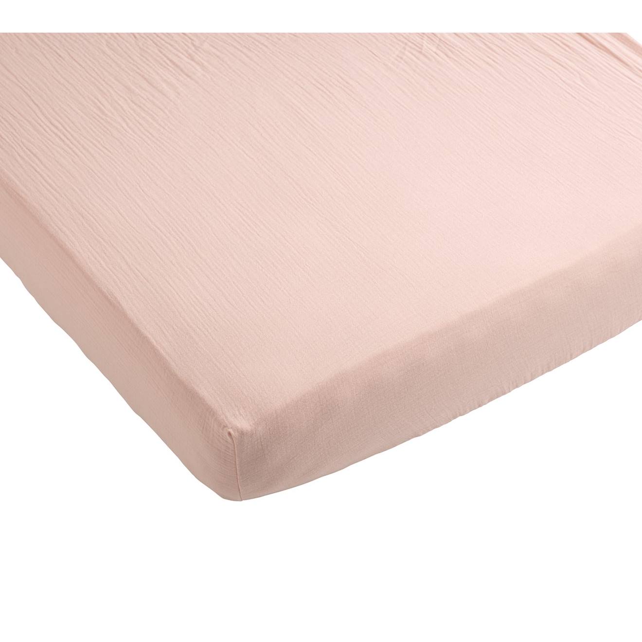 Lot 2 Draps Housse Pour Lit Évolutif Bébé En Coton Rose