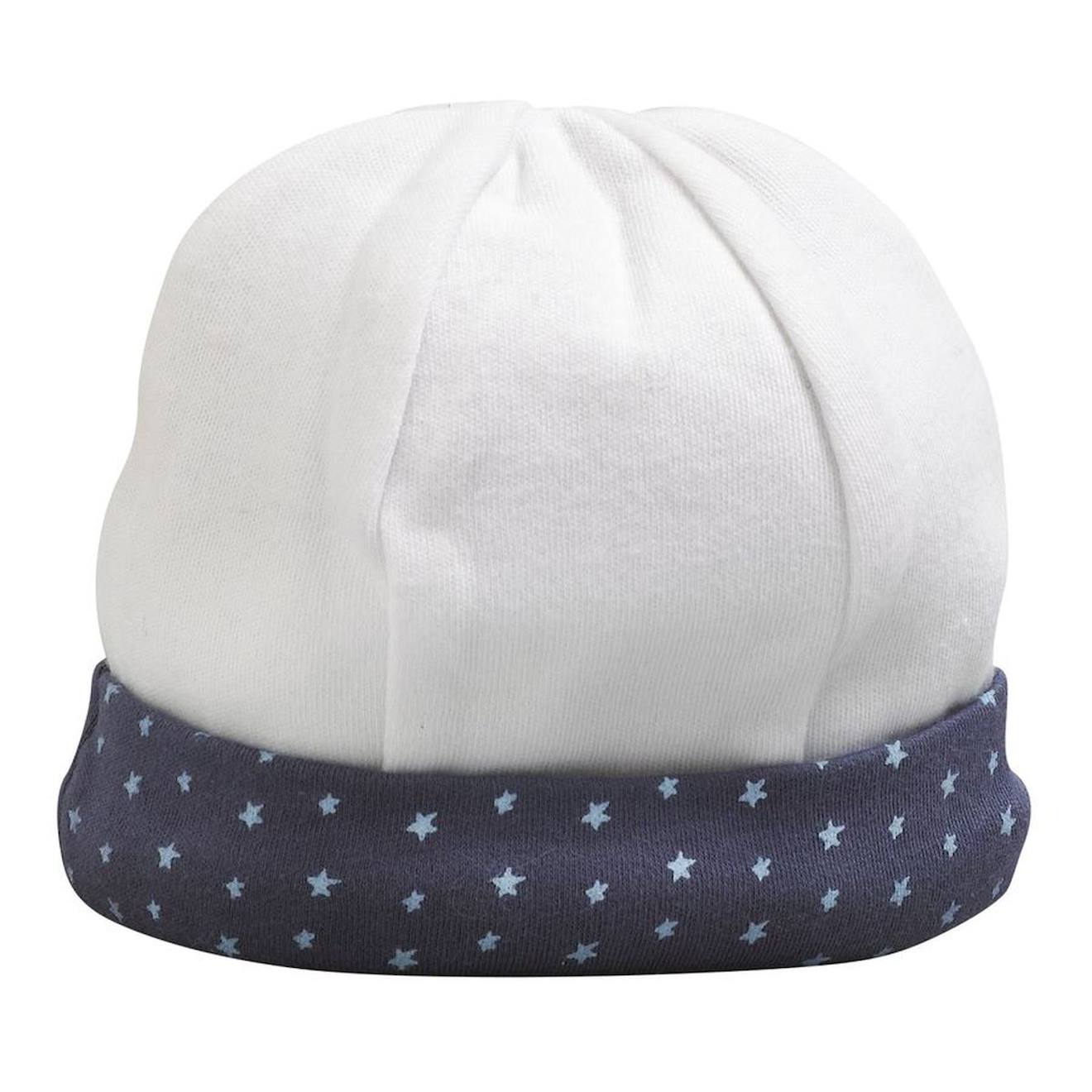 Bonnet De Naissance En Coton Blanc
