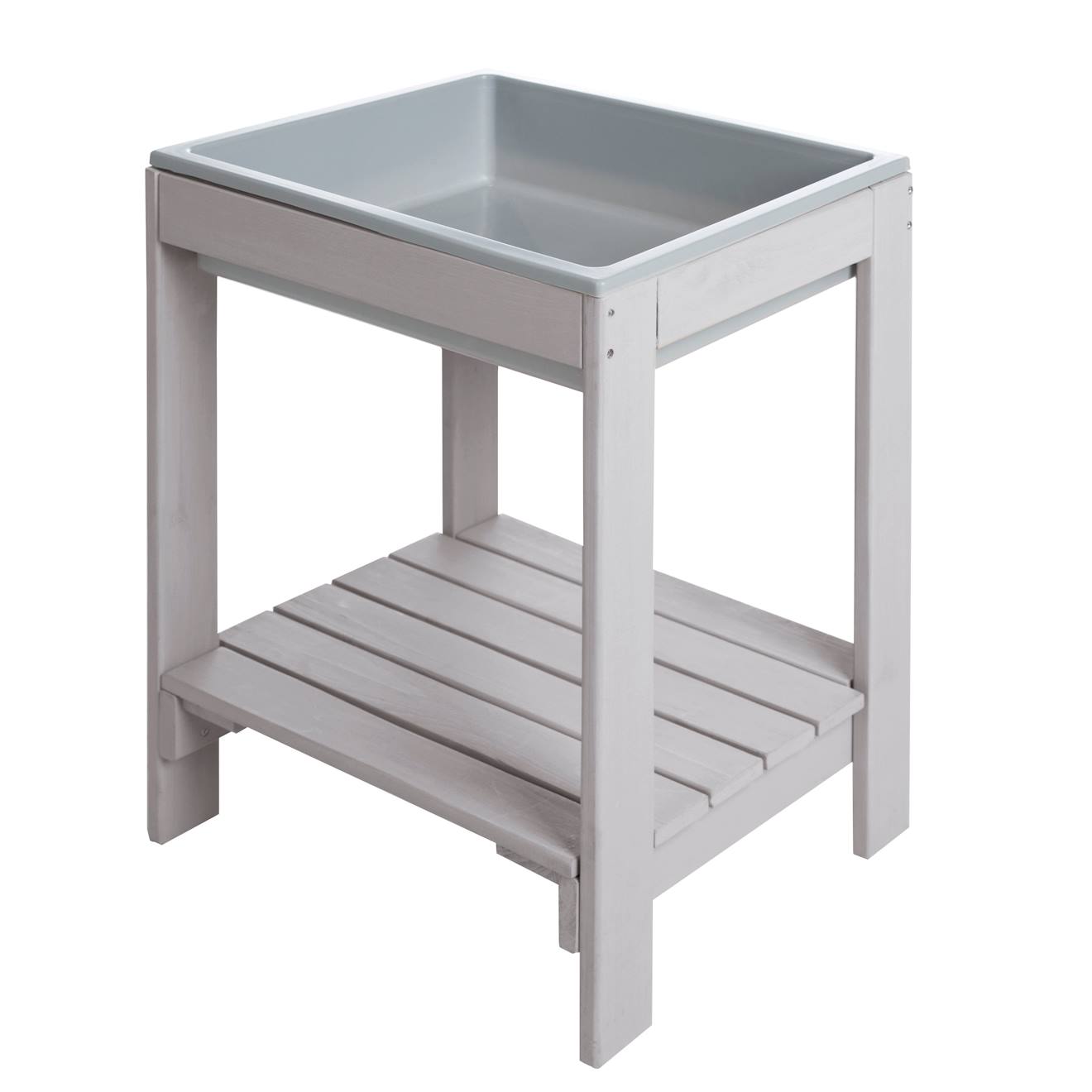 Table Sable Et Eau Minimaliste En Bois Massif Gris
