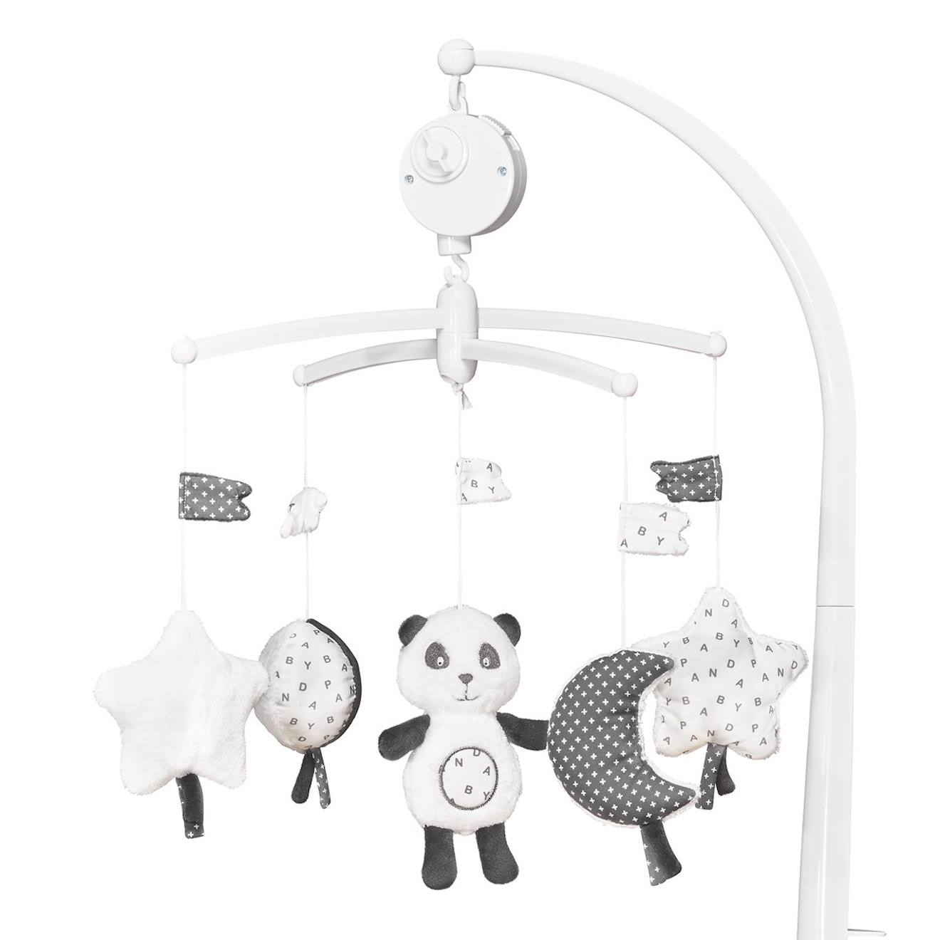 Mobile Musical En Velours Blanc
