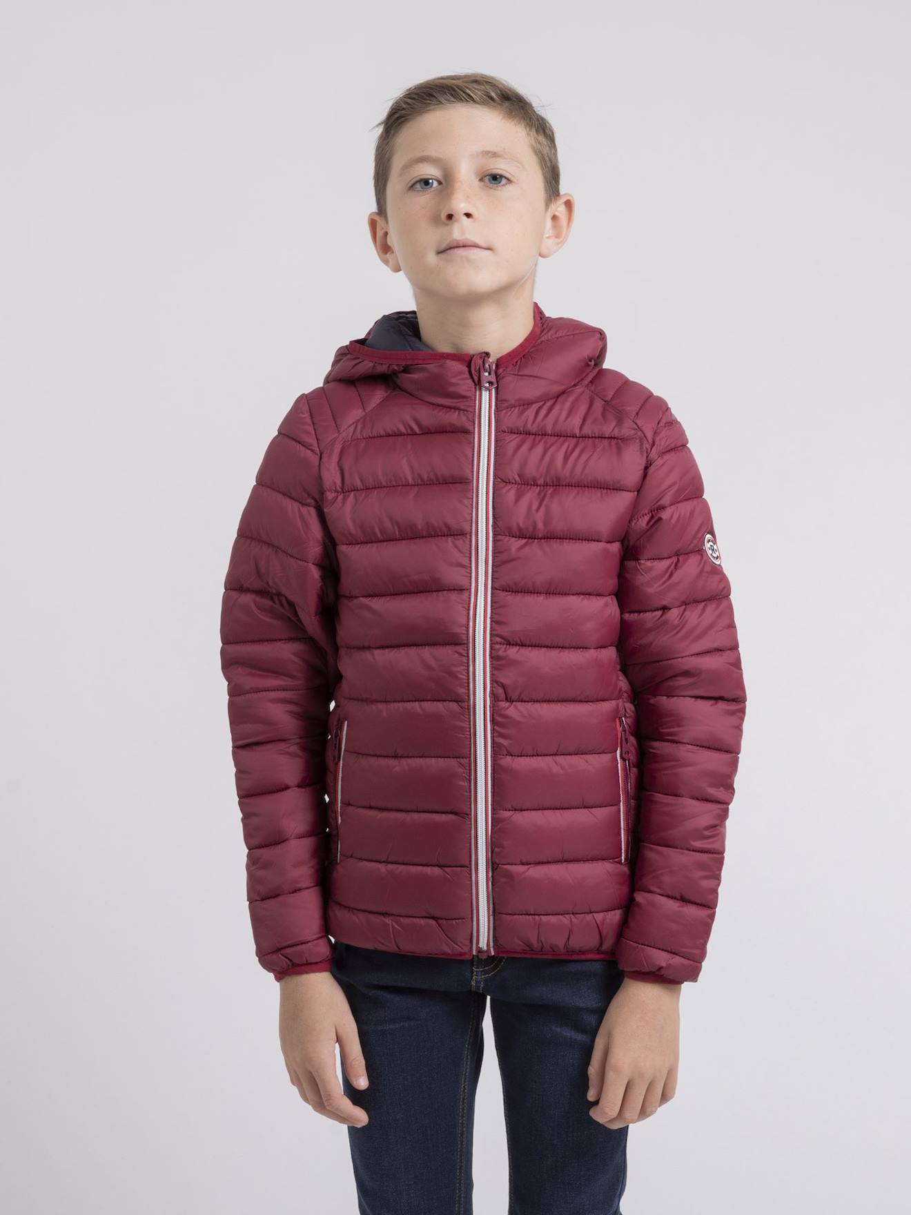 Doudoune Légère Capuche Zilling Garçon Bordeaux