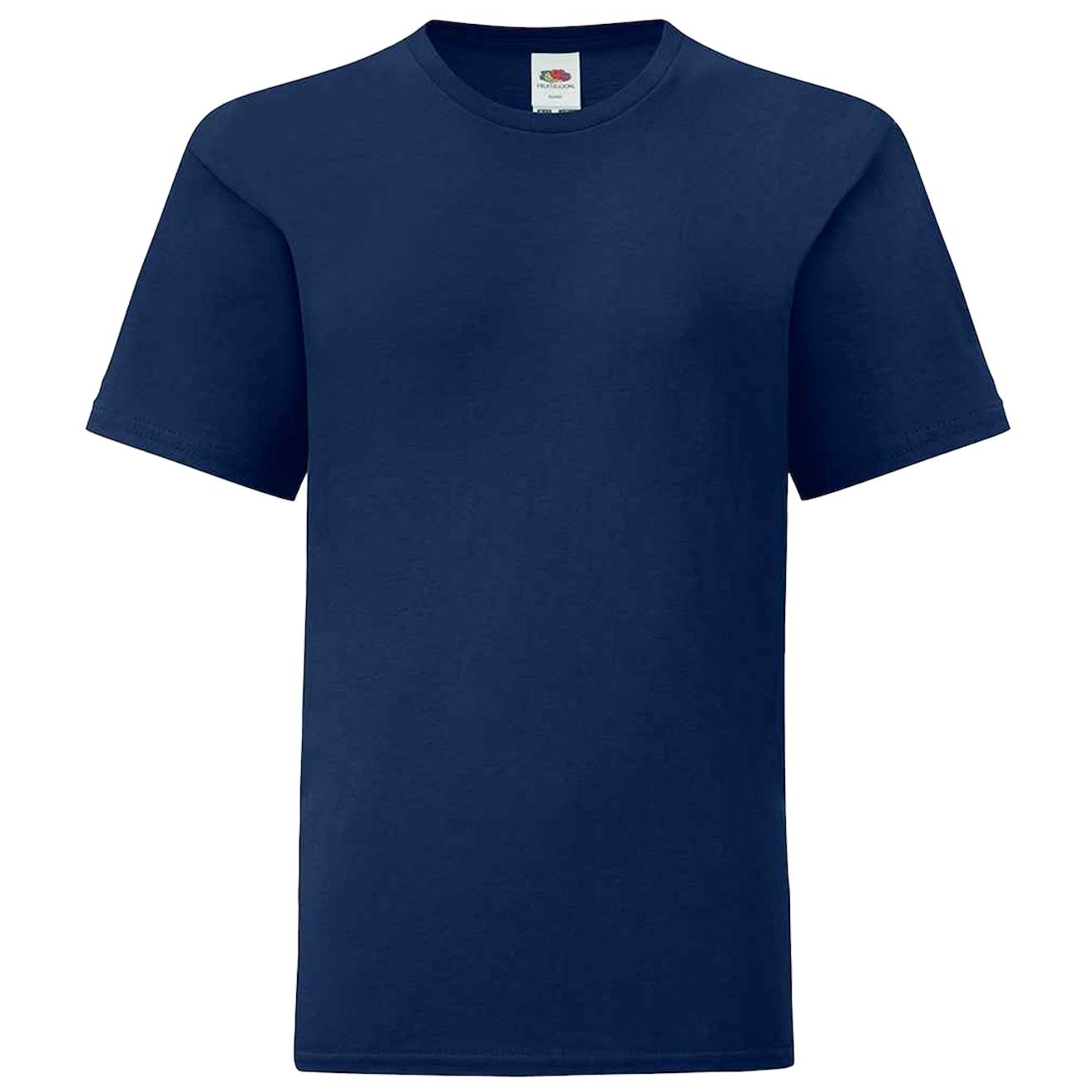 T-shirt Coton Peigné Et Filé À L'anneau Iconic Bleu Marine