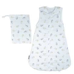Linge de maison et décoration-Linge de lit bébé-Gigoteuse-Gigoteuse lange été en coton bio - pluche et pompon