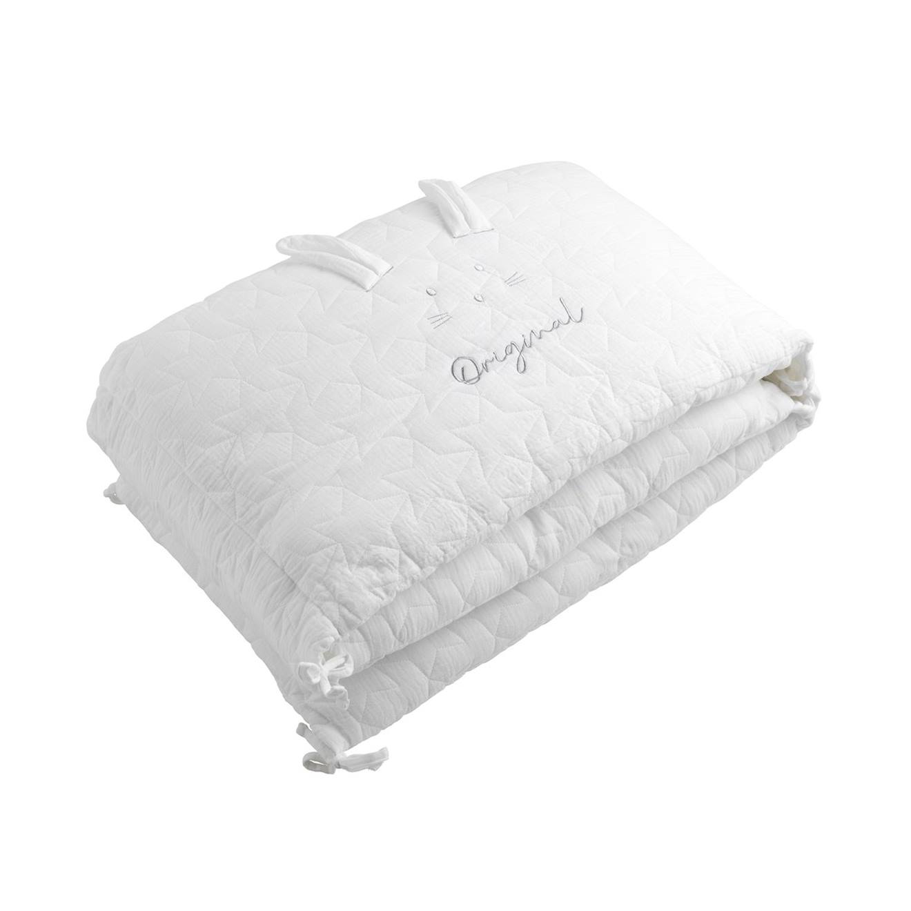 Tour De Lit Bébé En Coton - Original Blanc