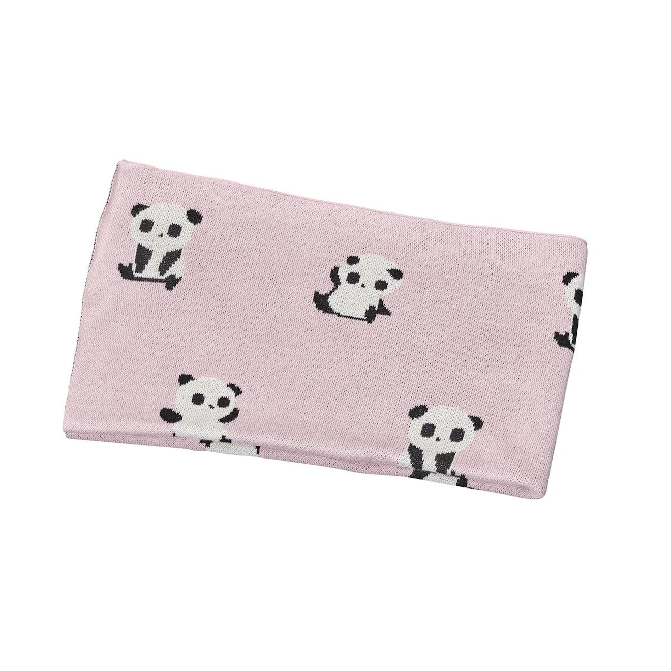 Couverture Maille En Coton Rose