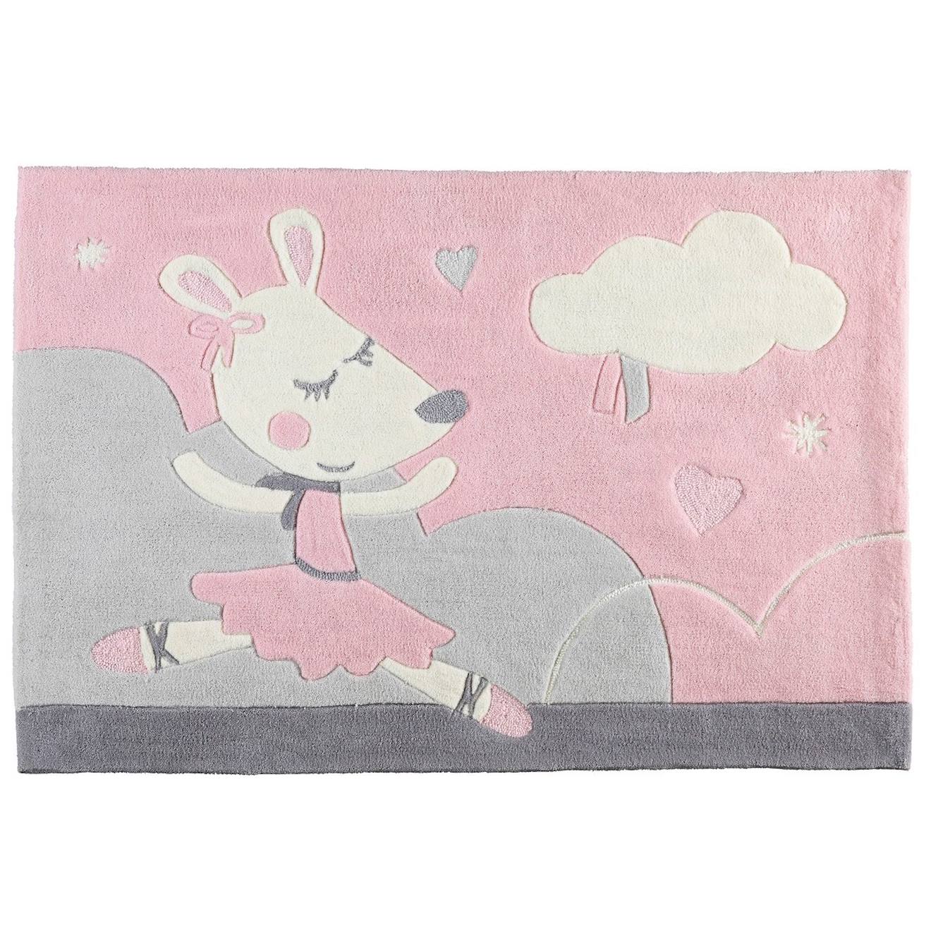 Tapis De Chambre Tufté En Acrylique Rose
