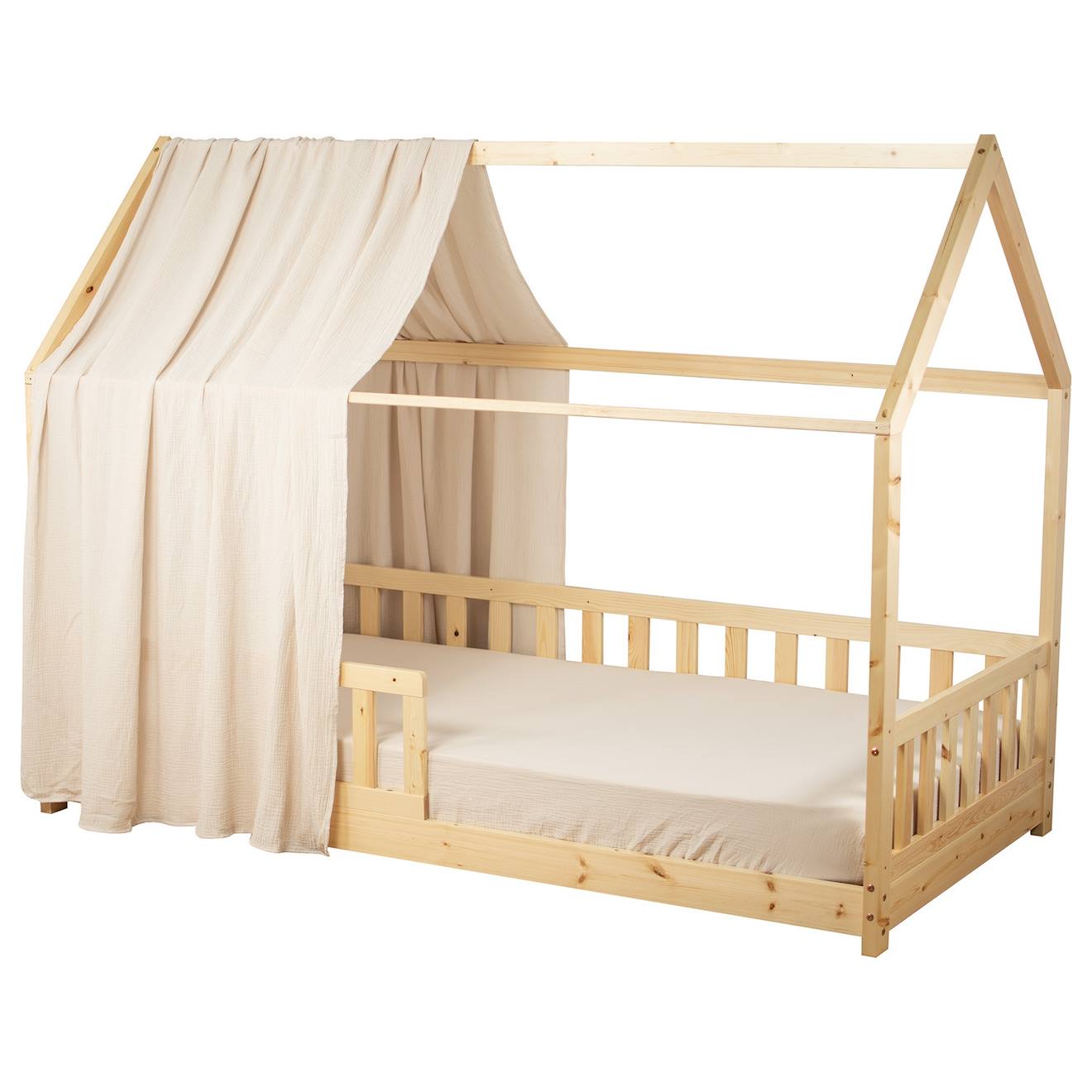Ciel De Lit Cabane En Gaze De Coton Solo 360 Cm Beige