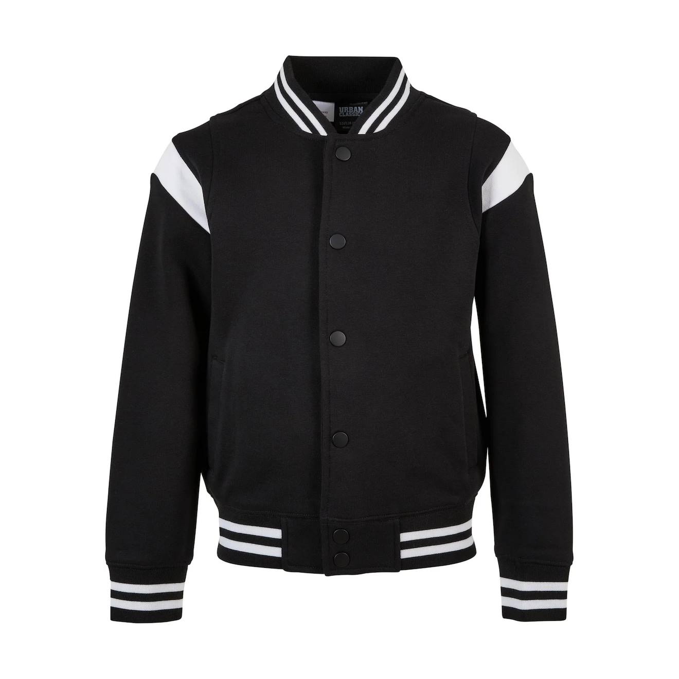 Blouson D'université Coton Noir / Blanc
