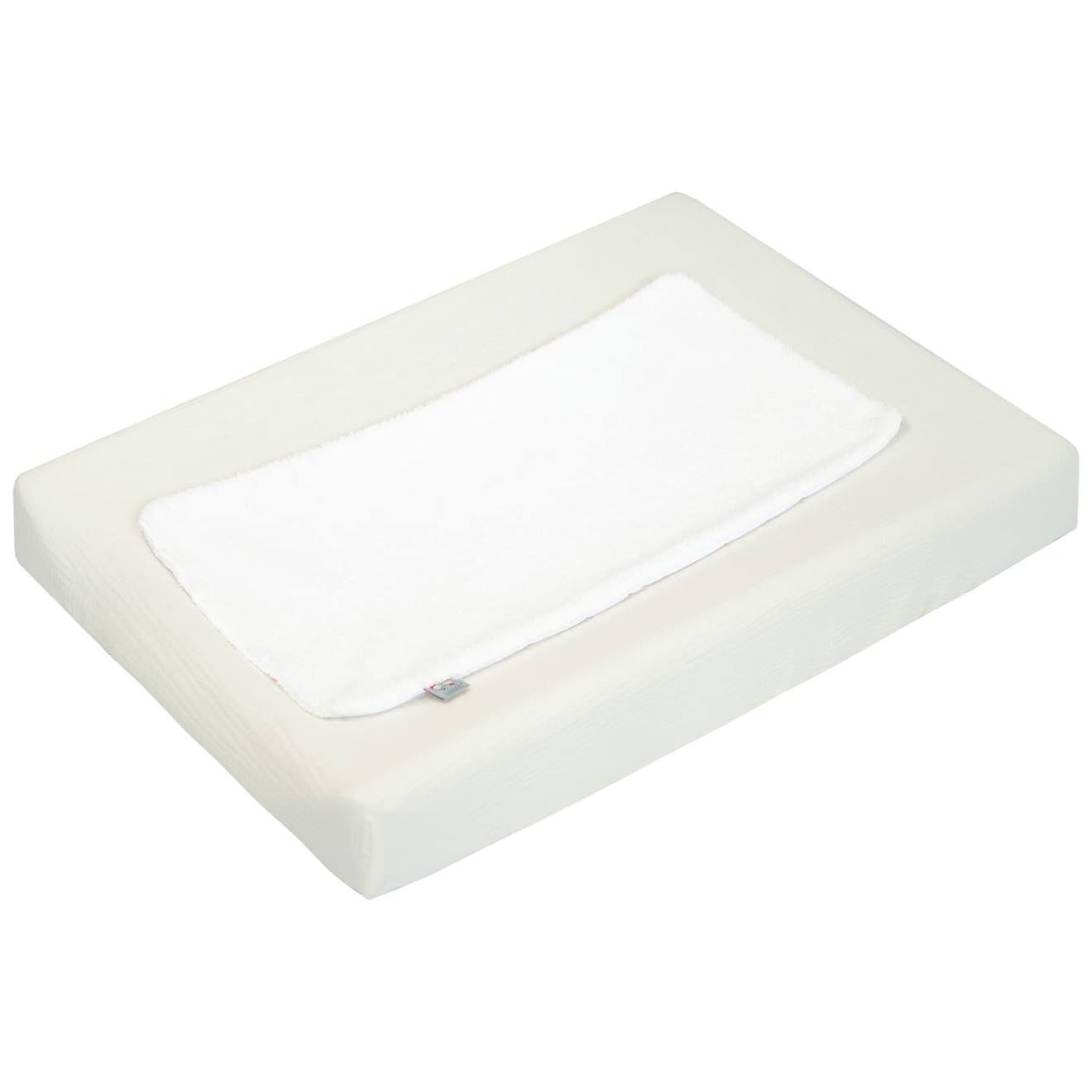 Housse De Matelas À Langer + Éponge Bambou Jeanne Écru