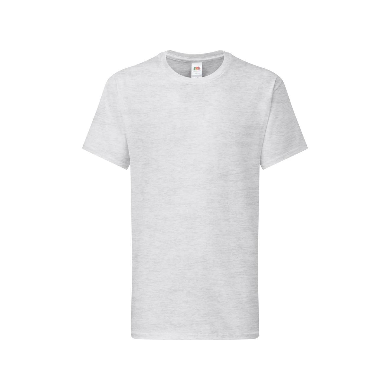 T-shirt Iconic 195 En Coton Peigné De Qualité Supérieure Gris Chiné