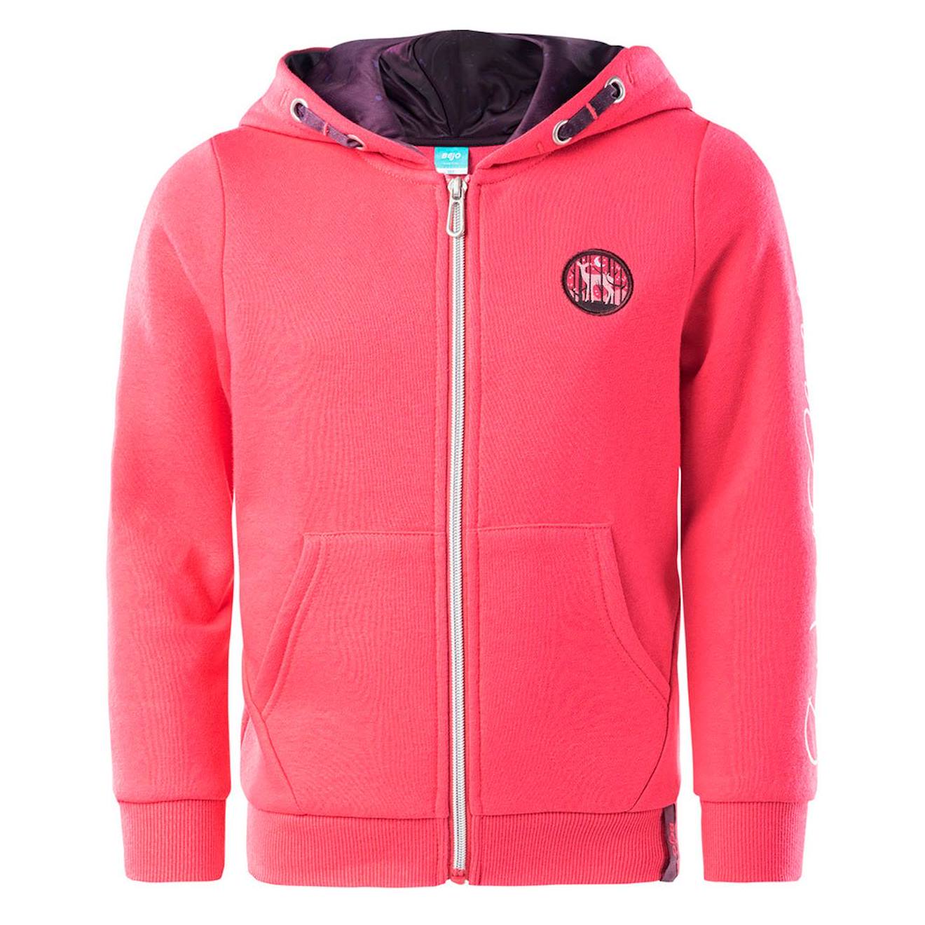 Veste À Capuche Coton Ashira Framboise